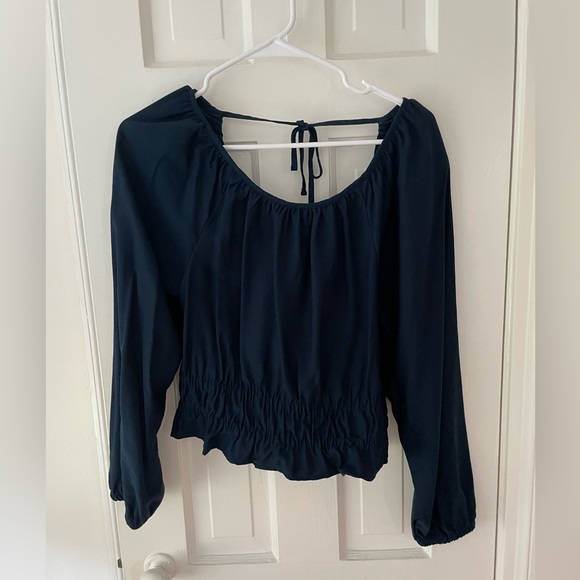 Madewell Twill Tie-Back Cutout Top - Picture 3 of 5